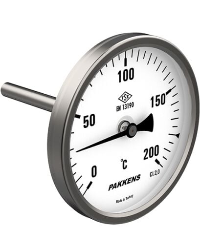 Ø100mm Arkadan Bağlantılı Bi-Metal Termometre, Prometre, Sıcaklık Ölçerler